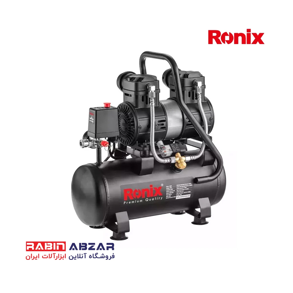 کمپرسور باد 10 لیتری سایلنت رونیکس - RONIX - RC - 1012