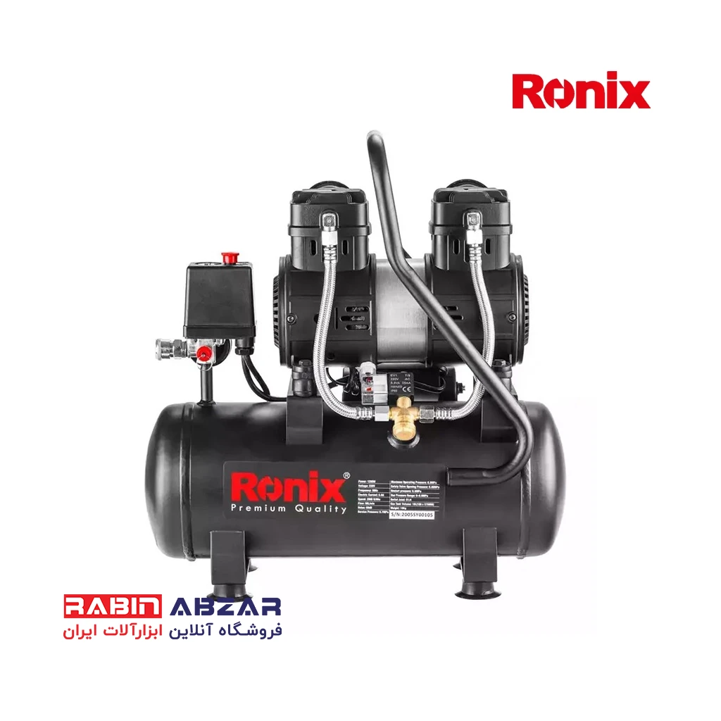 کمپرسور باد 10 لیتری سایلنت رونیکس - RONIX - RC - 1012