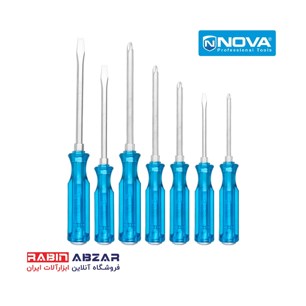 پیچ گوشتی 7 عددی ضربه خور نووا - NOVA - 2160