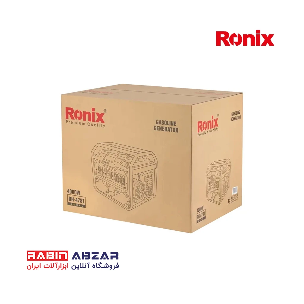 موتور برق ( ژنراتور ) بنزینی 4 کیلو وات رونیکس - RONIX - RH - 4781