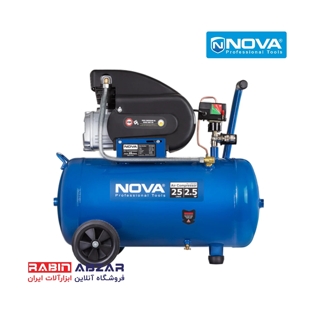 کمپرسور باد 25 لیتری نووا - NOVA - 9025