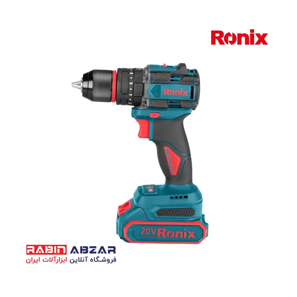 دریل شارژی چکشی 20 ولت براش لس رونیکس - RONIX - 8670