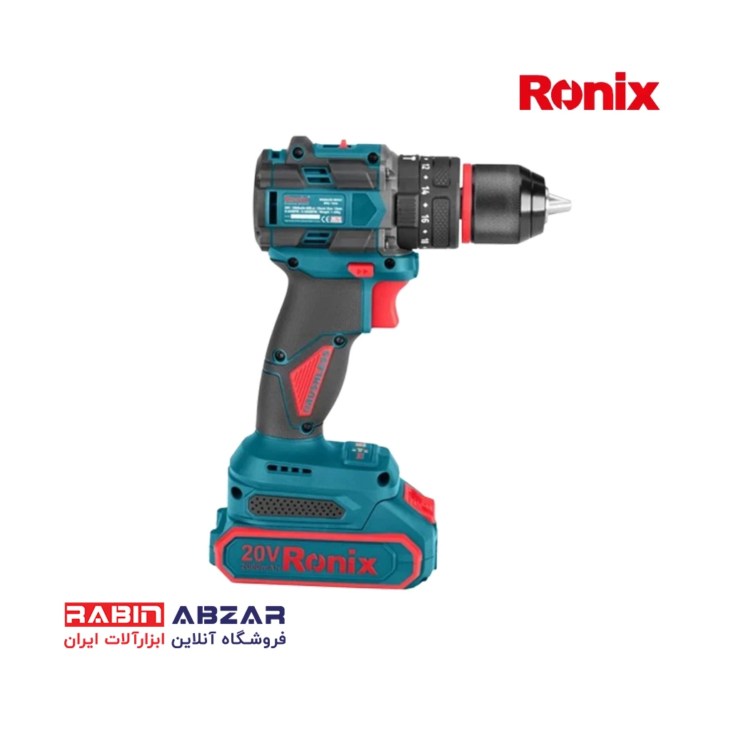 دریل شارژی چکشی 20 ولت براش لس رونیکس - RONIX - 8670