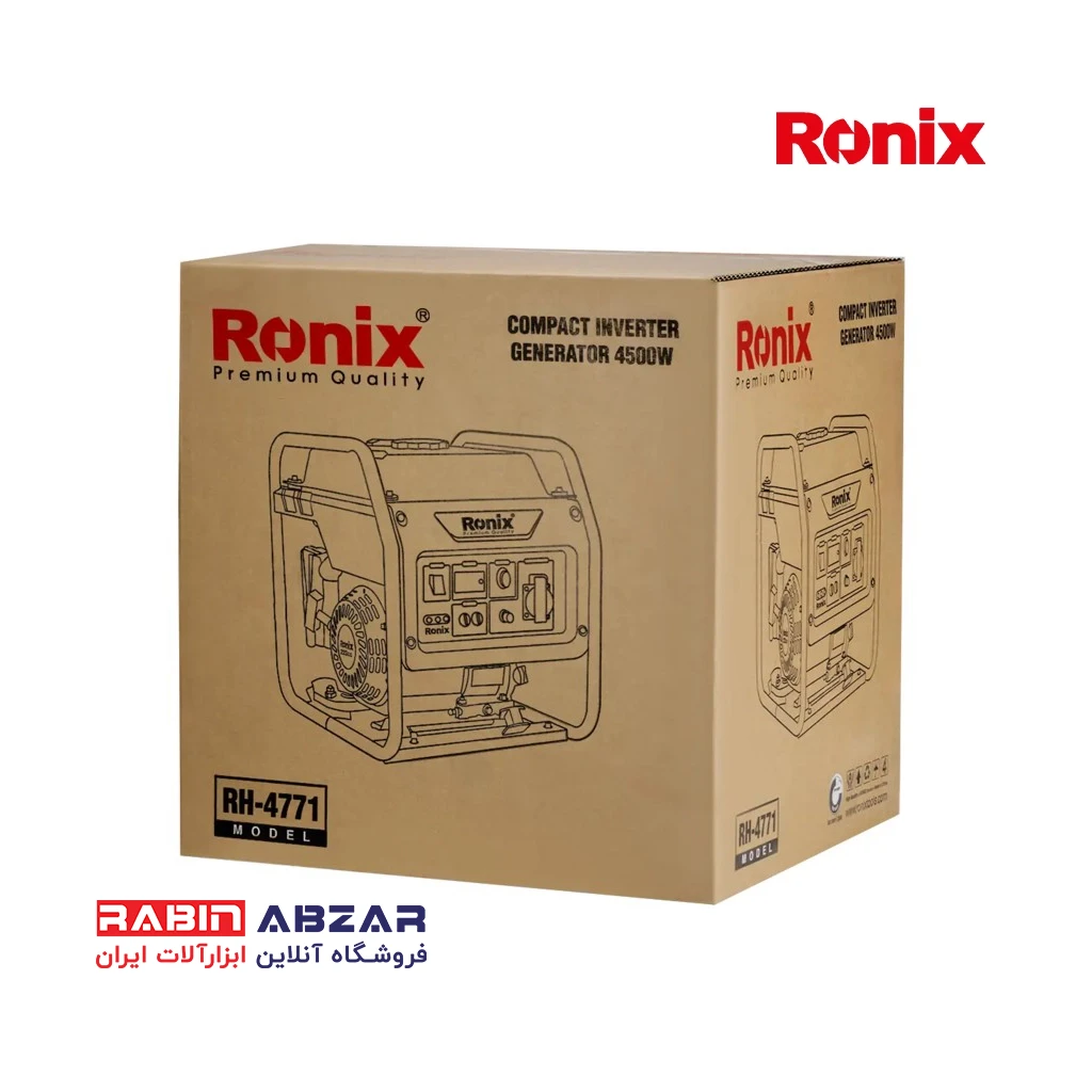موتور برق ( ژنراتور ) بنزینی 4.5 کیلو وات اینورتری رونیکس - RONIX - RH - 4771