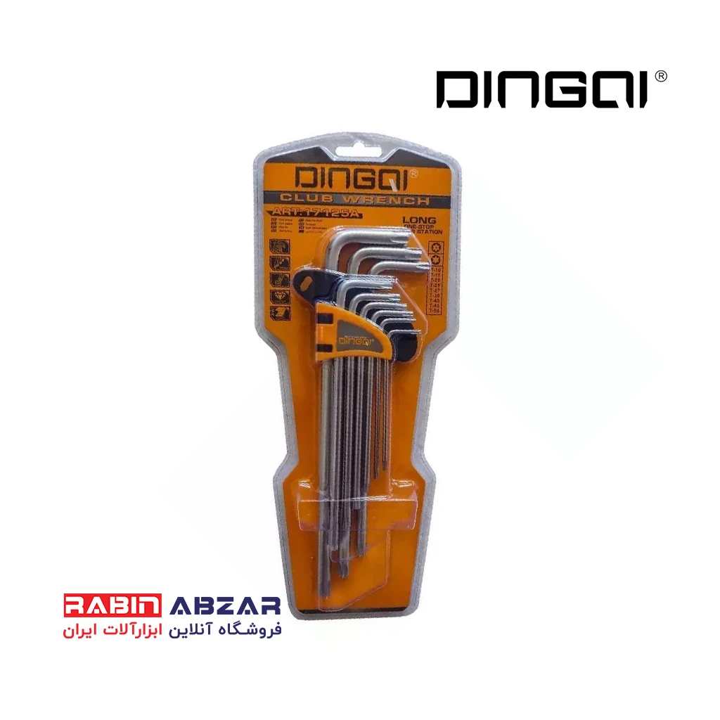 آلن ستاره ای کارتی 9 عددی بلند دینگشی - DINGQI - 17125 A