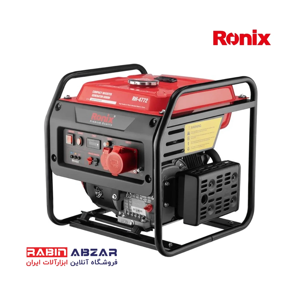 موتور برق ( ژنراتور ) بنزینی 6 کیلو وات اینورتری رونیکس - RONIX - RH - 4772