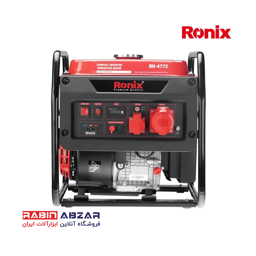 موتور برق ( ژنراتور ) بنزینی 6 کیلو وات اینورتری رونیکس - RONIX - RH - 4772