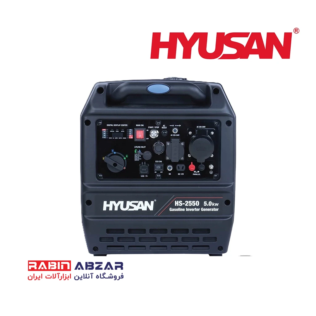 موتور برق ( ژنراتور ) سه گانه سوز سایلنت 5 کیلو وات هیوسان - HYUSAN - HS - 2550