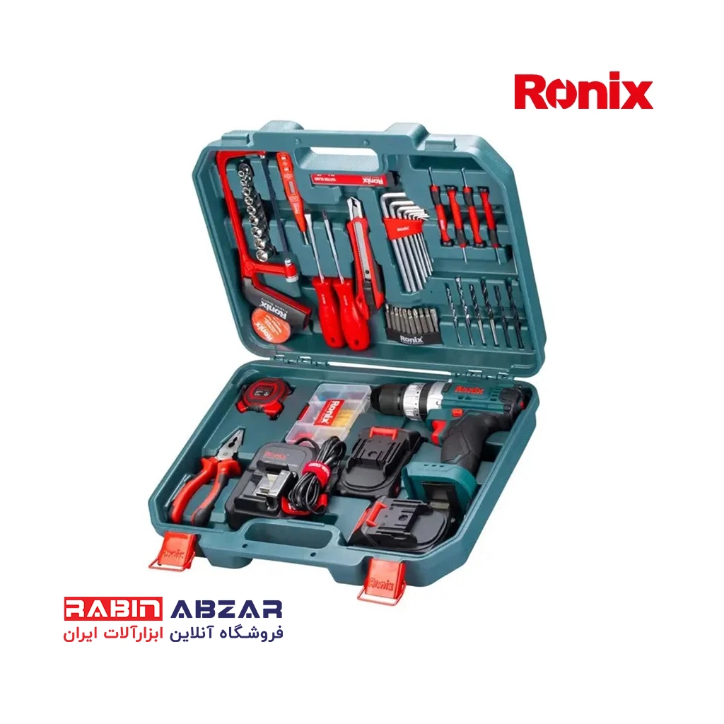 دریل شارژی 20 ولت 53 پارچه رونیکس - RONIX - RS - 8620