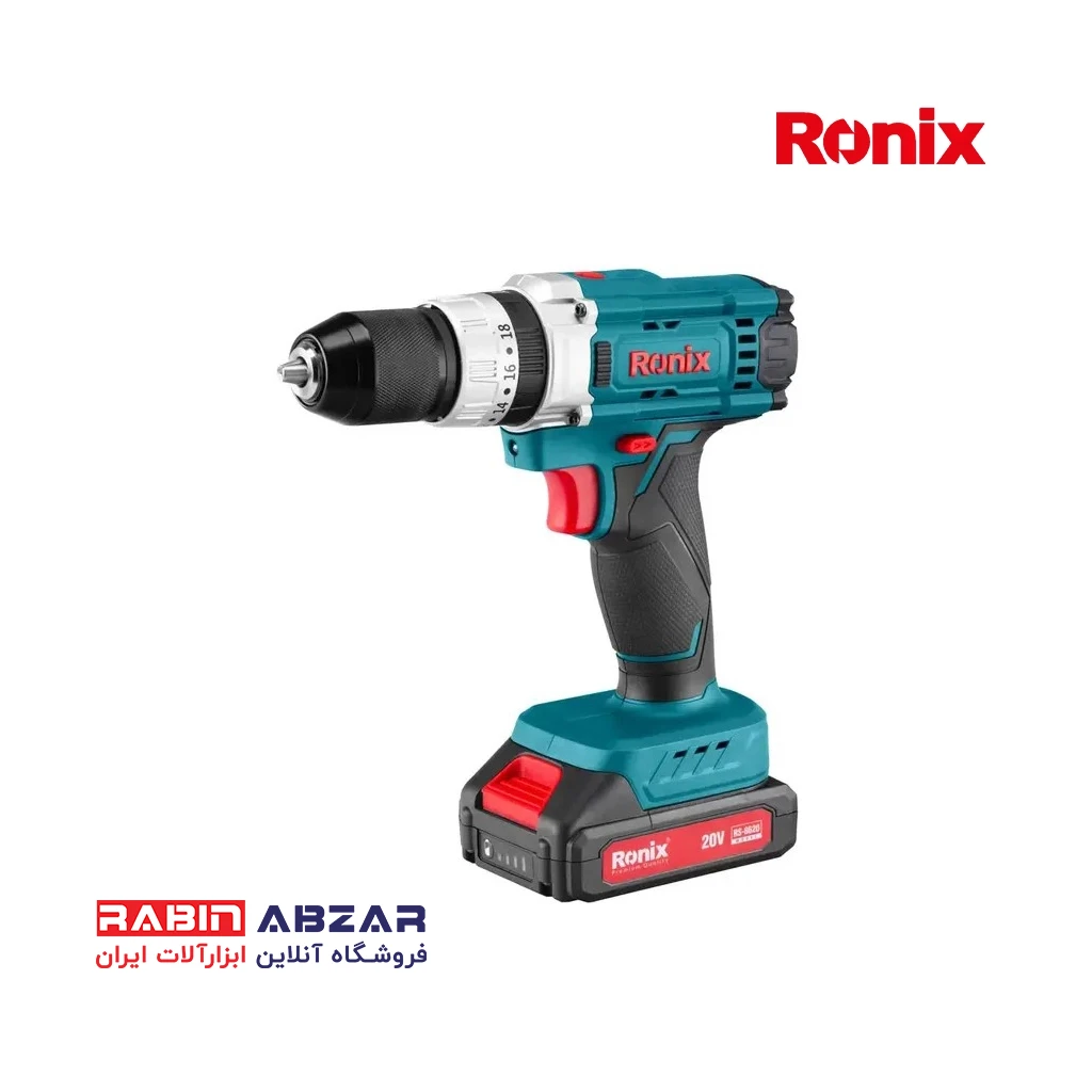دریل شارژی 20 ولت 53 پارچه رونیکس - RONIX - RS - 8620