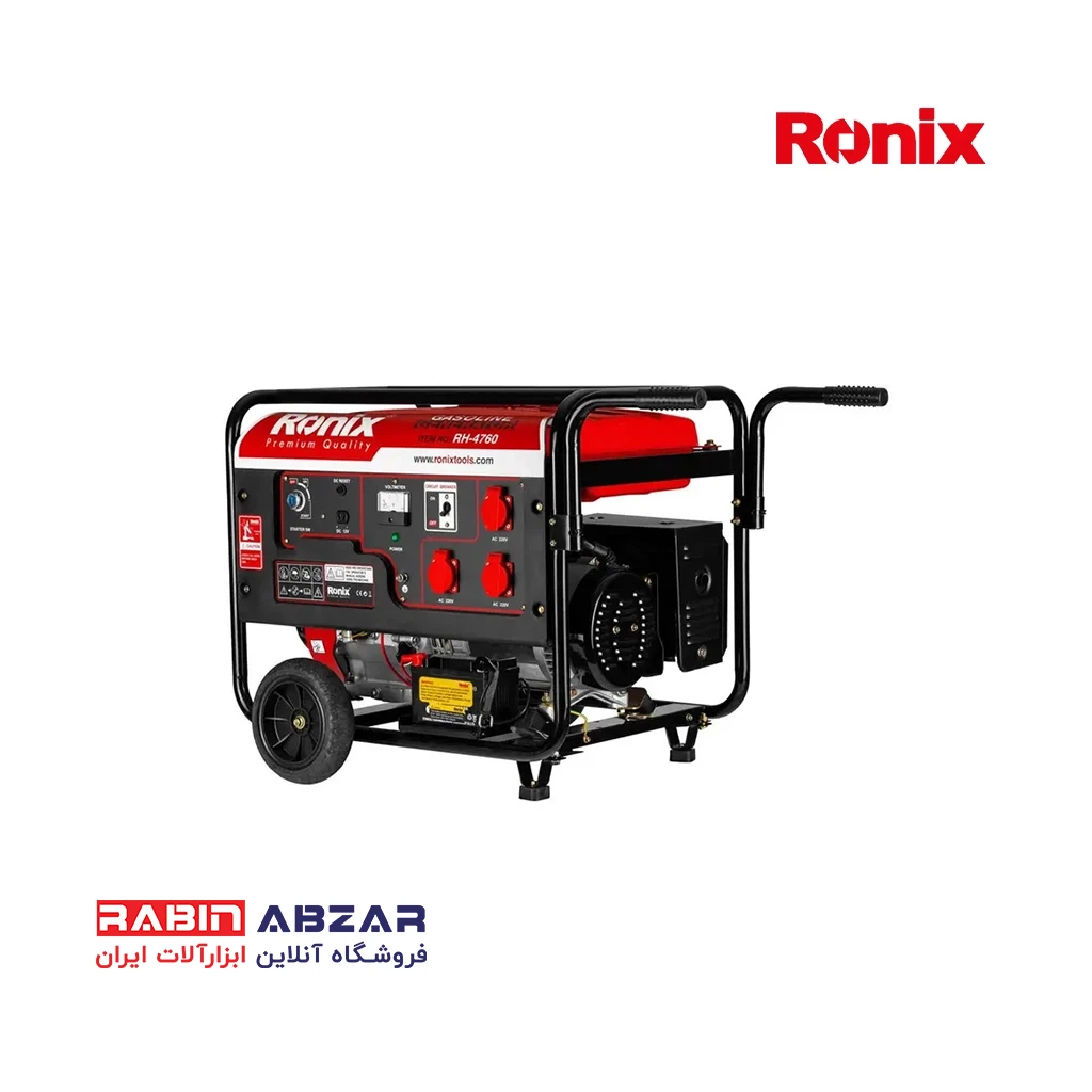 موتور برق  ( ژنراتور ) بنزینی 6 کیلو وات رونیکس - RONIX - RH - 4760